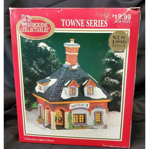 Dickens Towne series LLOYD'S CHEMIST Christmas Village building pharmacy shop - Picture 8 of 9